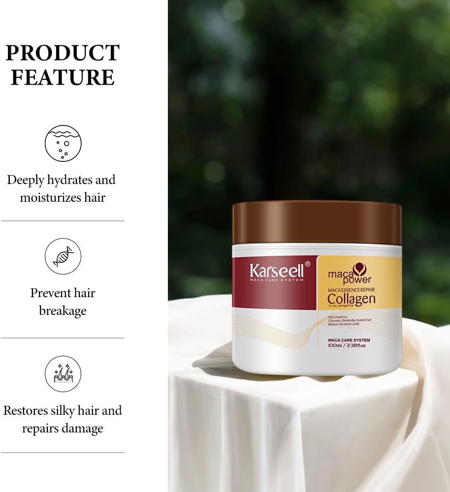 Karseell Collagen Hair Treatment Deep Repair Conditioning Argan Oil Collagen Hair Mask