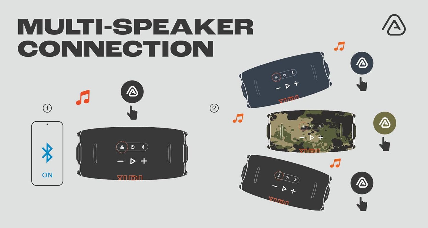 JBL Xtreme 4 Portable waterproof speaker with AURACAST (connect multiple Speaker), massive JBL Pro Sound and convenient shoulder strap