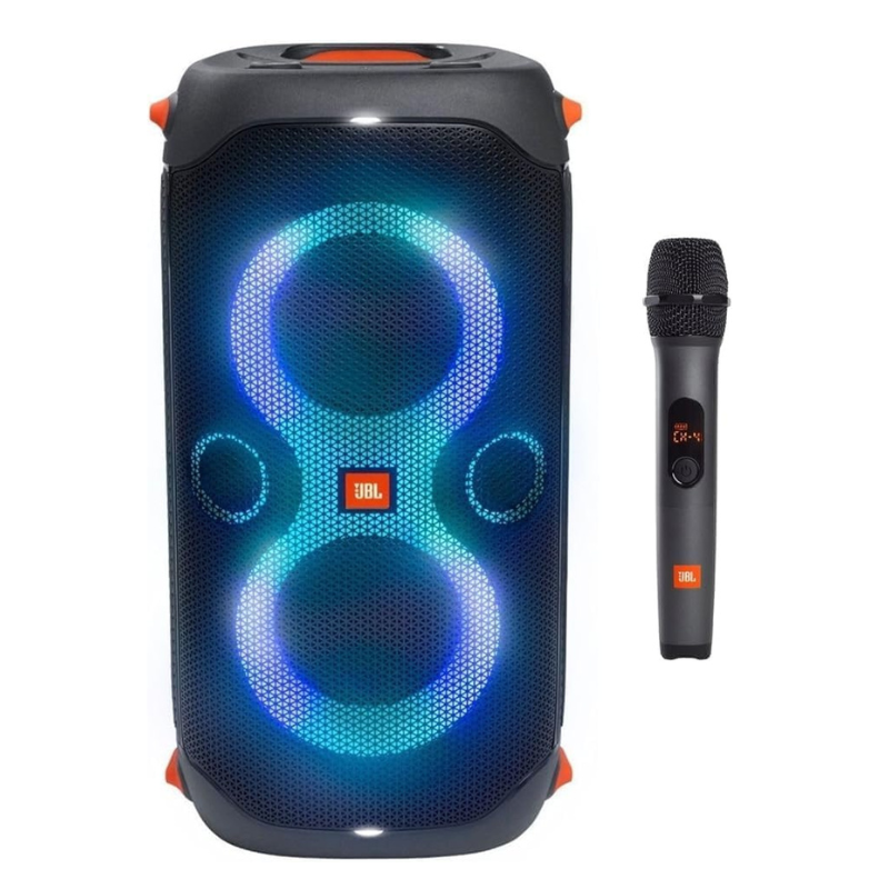 JBL Party Box 110 and Wireless Microphone Bundle Speaker With LED Light Effect