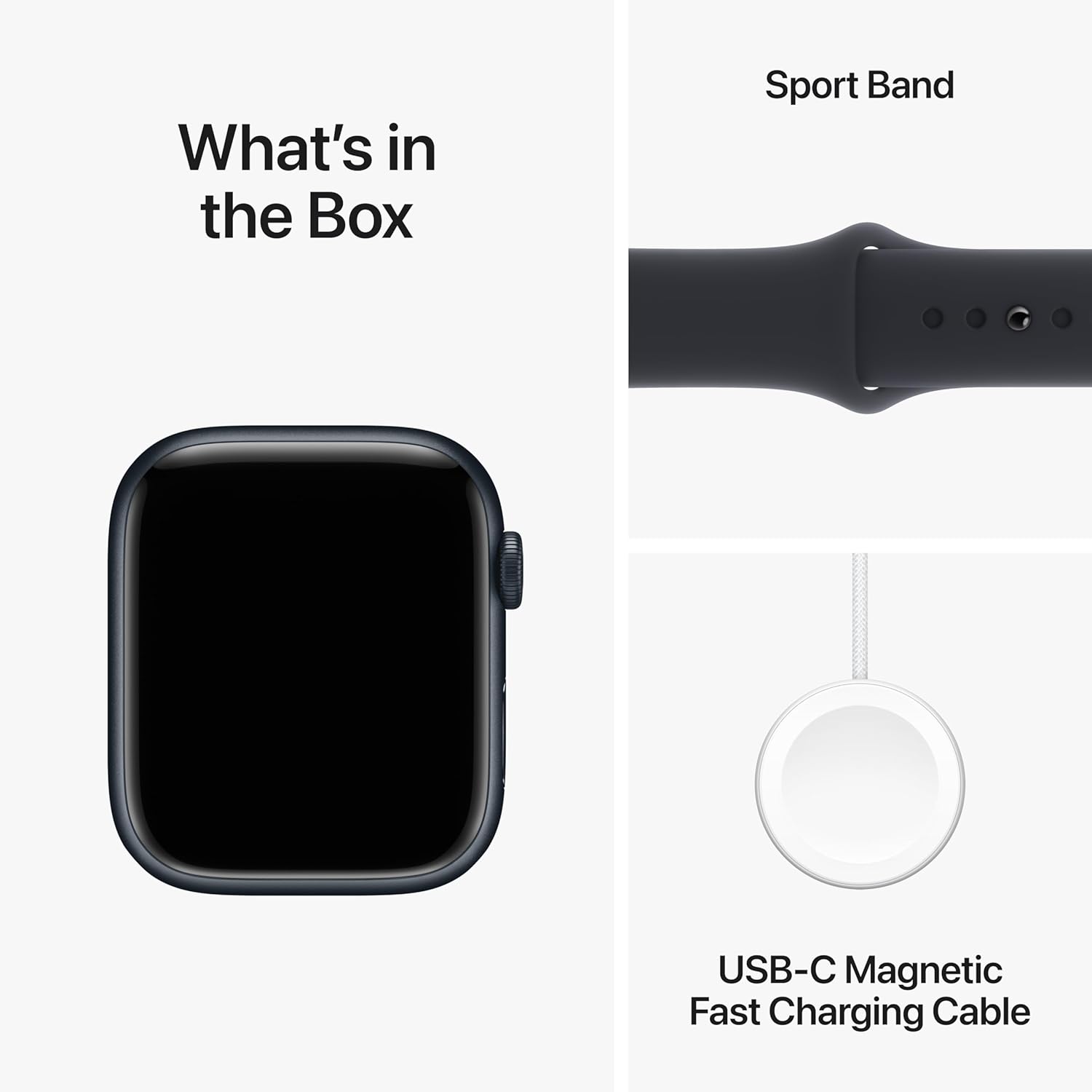 Apple Watch Series 9 [GPS 45mm] Smartwatch with Midnight Aluminum Case with Midnight Sport Band