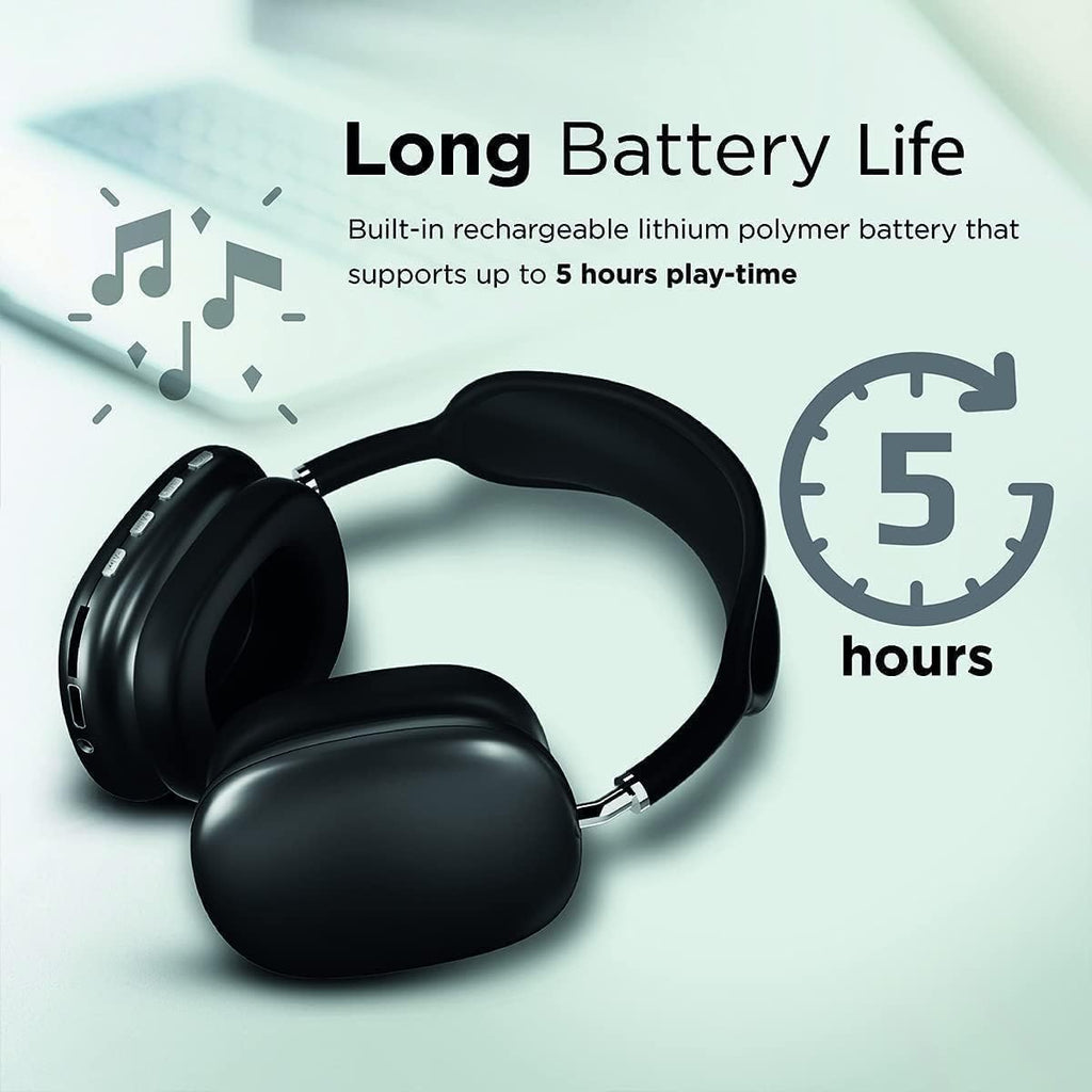 P9 Wireless Bluetooth Headphones, Noise Cancelling Music Sport Headset, Lightweight & Durable Gaming Sound, Long Battery Life & Dual Mode, Premium Sound Quality