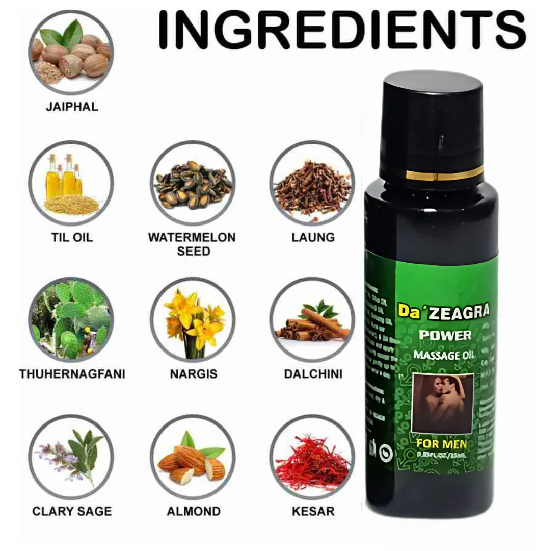 Da' ZEAGRA Power Massage Oil for men