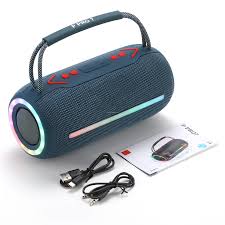 Boombox 360 Ssuper Bass Outdoor Bluetooth Waterproofing Stereo Speaker with RGB Runing Light